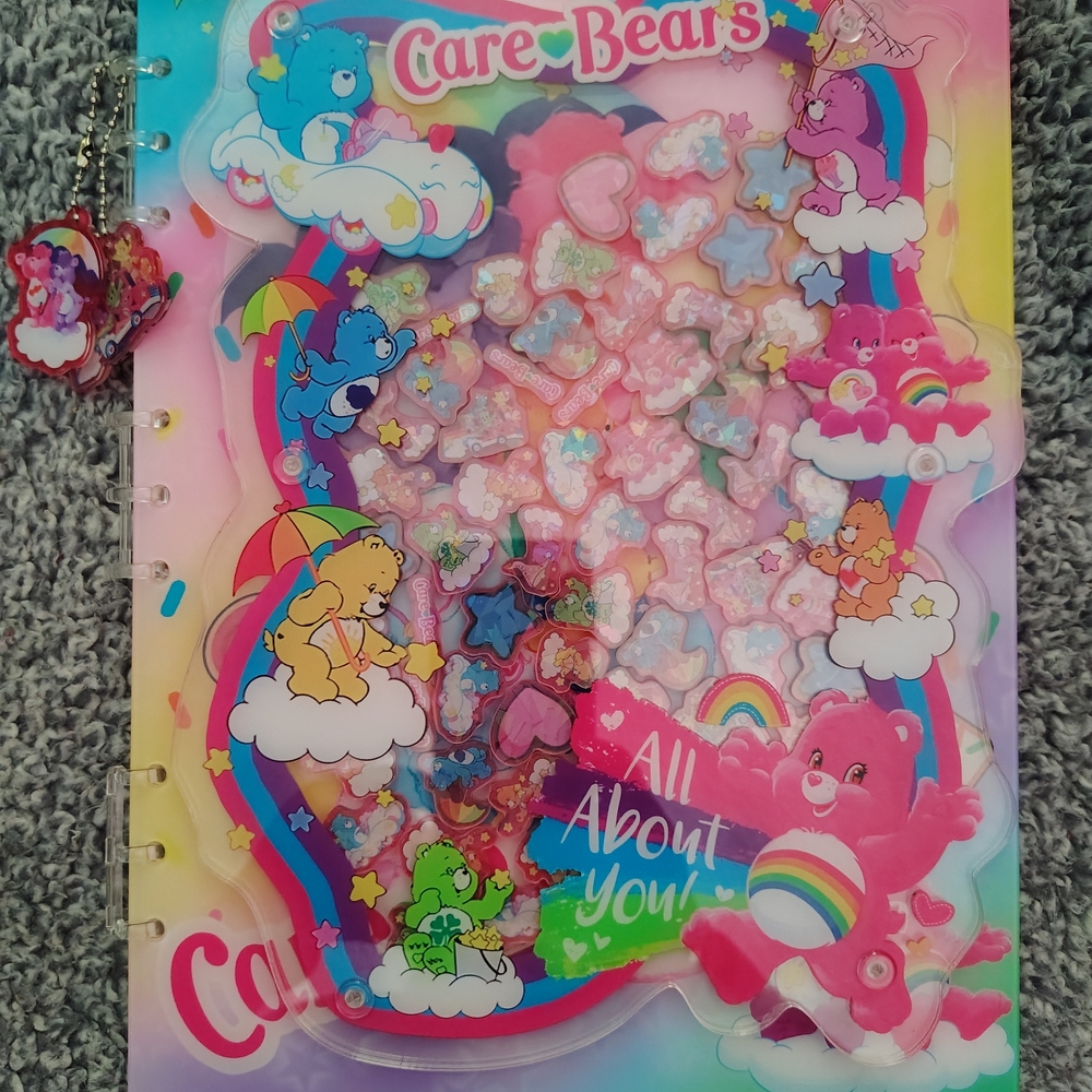 Care Bears Rainbow Pink & Blue Shaker Notebook